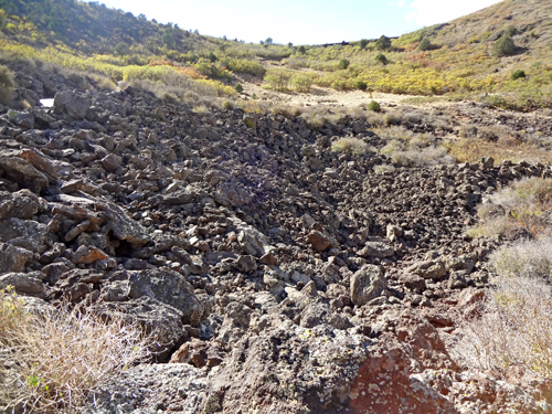 in the heart (vent) of the Capulin Volcano